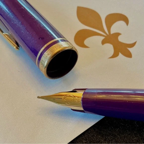 MONT BLANC VINTAGE GENERATION CARTRIDGE FOUNTAIN PEN 14K NIB w/ 4 NEW CARTRIDGES - Picture 5 of 11